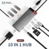 Mils Technologies 10 in 1 Type C Hub / USB-C Extension Adapter Dongle Card Reader