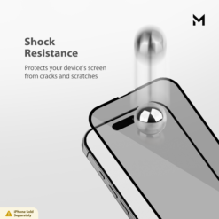 Alternative view of Mils Technologies Pull n Go Tempered Glass Privacy for iPhone 16 17 Pro Max