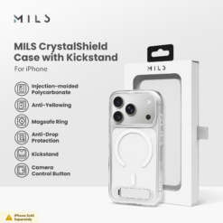 MILS CrystalShield Clear Case with Kickstand